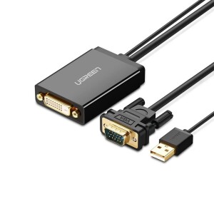 Ugreen VGA USB to DVI-D 24+1 Dişi Görüntü Aktarma Kablosu - 1