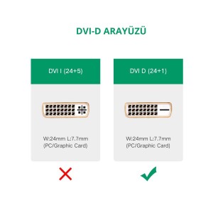 Ugreen VGA USB to DVI-D 24+1 Dişi Görüntü Aktarma Kablosu - 2