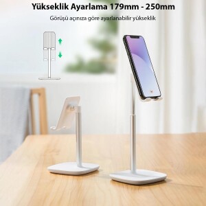 Ugreen Yüksekliği Ayarlanabilir Masaüstü Telefon Standı Silver - 4