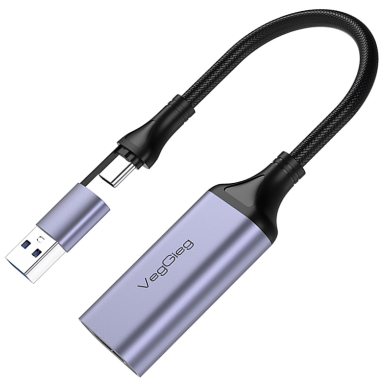 VegGieg 1080P 60Hz HDMI Video Capture Card USB 3.0 ve Type-C Görüntü Yakalama Kartı - 1