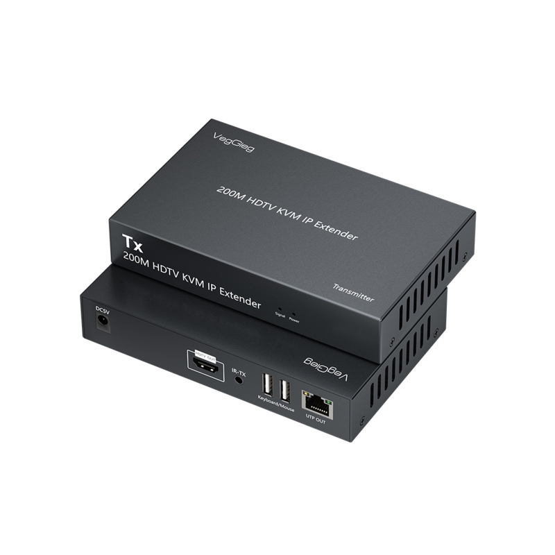 VegGieg 1080P Full HD 60Hz HDMI KVM IP Extender 200 Metre CAT5E/6 HDMI Menzil Genişletici Uzatıcı - 1
