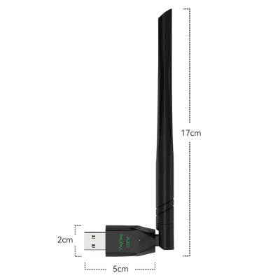 VegGieg 650 Mbps 2.4GHz/5GHz Dual Band Alıcı Verici USB WiFi Adaptör - 6