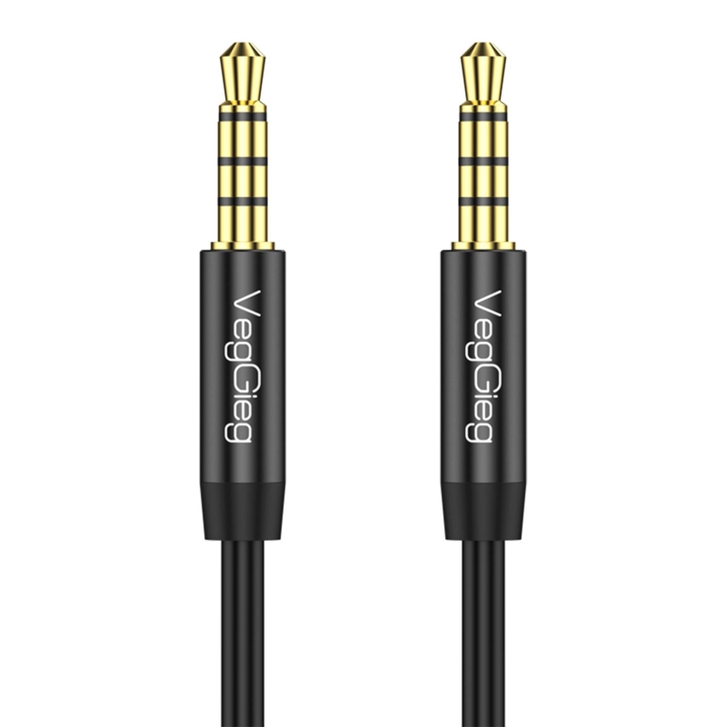 VegGieg 3.5mm Jack TRRS Hi-Fi AUX Mikrofon ve Ses Kablosu 3 Metre - 1