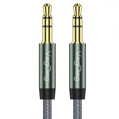 VegGieg 3.5mm Jack TRS Hi-Fi Örgülü AUX Ses Kablosu 2 Metre - 1