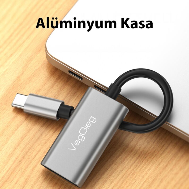 VegGieg 4K 30Hz Type-C to HDMI Çevirici Dönüştürücü Adaptör - 4