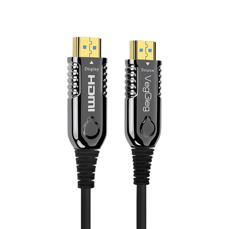 VegGieg 4K 60H 18bps Fiber Optik HDMI 2.0 Görüntü ve Ses Aktarım Kablosu 10 Metre - 1