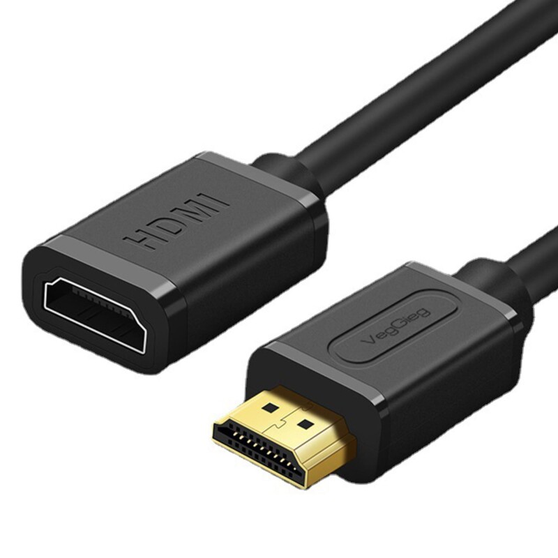 VegGieg 4K 60Hz Dişi Erkek HDMI 2.0 Uzatma Kablosu 1 Metre - 1