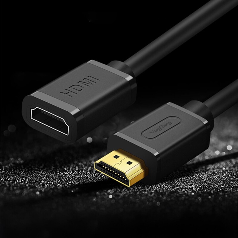 VegGieg 4K 60Hz Dişi Erkek HDMI 2.0 Uzatma Kablosu 1 Metre - 4