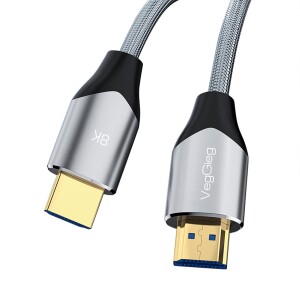 VegGieg 8K 60Hz Ultra HD 48 Gbps Örgülü HDMI 2.1 Görüntü ve Ses Aktarım Kablosu 1 Metre - 3