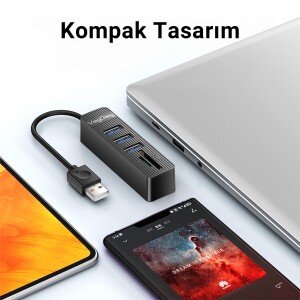 VegGieg C303 USB 3.0 MicroSD SD Kart Okuyucu Çoklayıcı Hub - 3