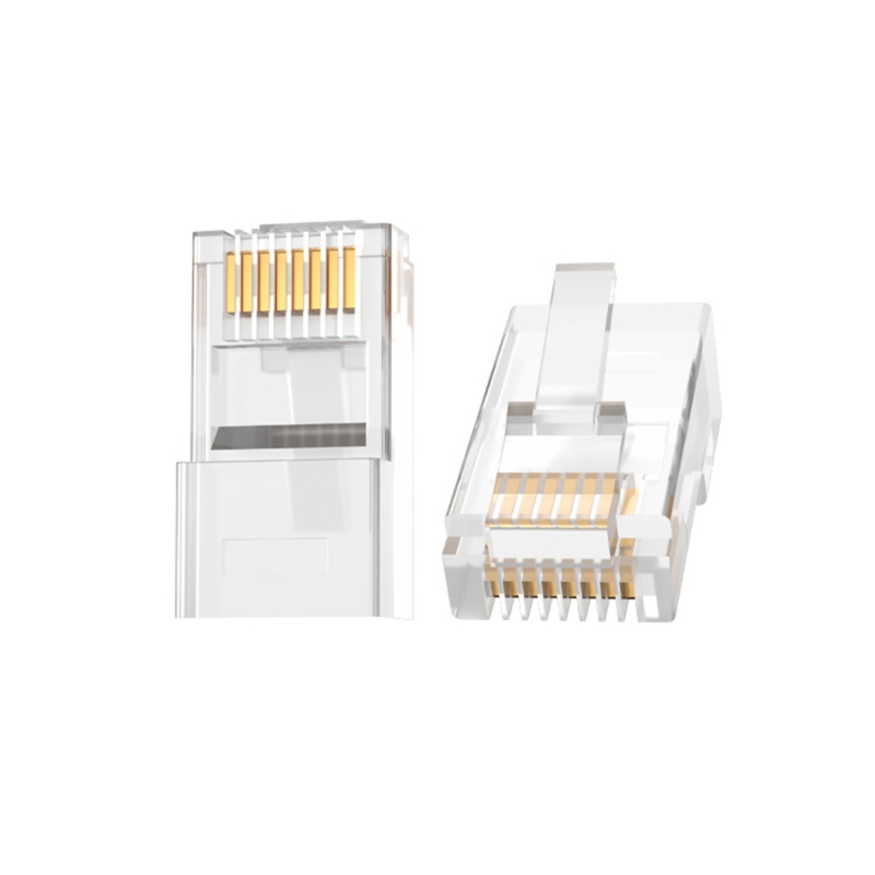 VegGieg CAT5e RJ45 Jack Ethernet Konnektörü Altın Kaplama 100 Adet - 1