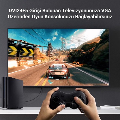 VegGieg DVI 24+5 to VGA Dönüştürücü Çevirici Adaptör - 2