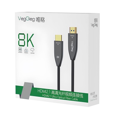 VegGieg 8K/60Hz 4K/120Hz 48Gbps HDR ARC HDCP Fiber Optik HDMI 2.1 Kablo 100 Metre - 5