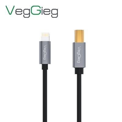 VegGieg Lightning to MIDI USB-B iPhone iPad Uyumlu Müzik Enstrüman Kablosu - 1