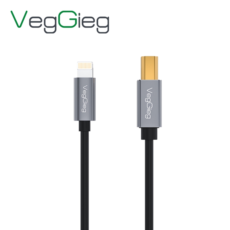 VegGieg Lightning to MIDI USB-B iPhone iPad Uyumlu Müzik Enstrüman Kablosu - 1