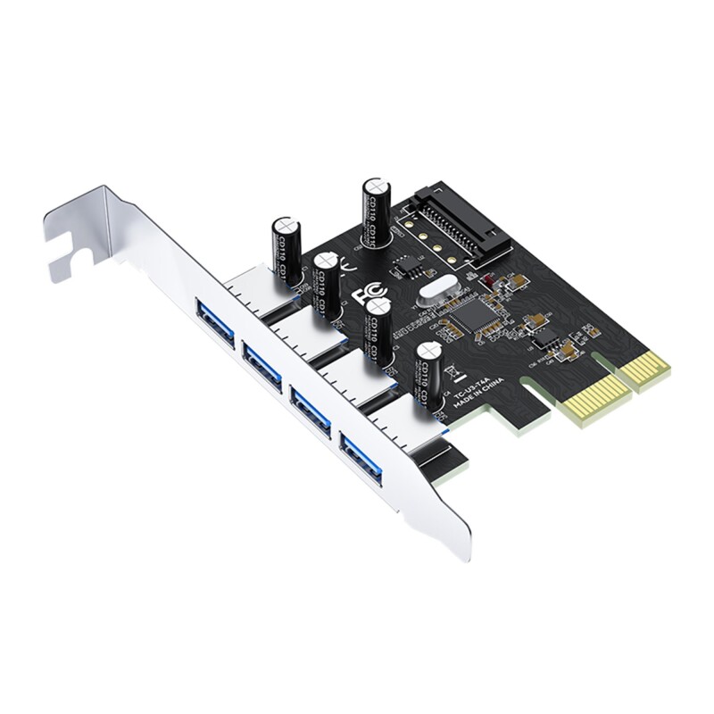 VegGieg PCI-E Express 4 Portlu USB 3.0 Hub Çoklayıcı Kart - 1