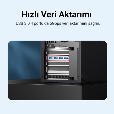 VegGieg PCI-E Express 4 Portlu USB 3.0 Hub Çoklayıcı Kart - 2