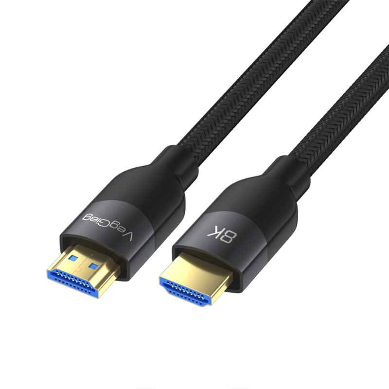 VegGieg Premium 8K 60Hz Örgülü HDMI 2.1 Görüntü ve Ses Aktarım Kablosu 10 Metre - 2