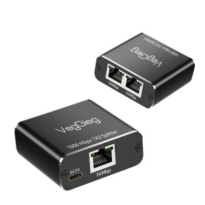 VegGieg RJ45 Gigabit Ethernet Çoklayıcı Splitter Adaptör - 1