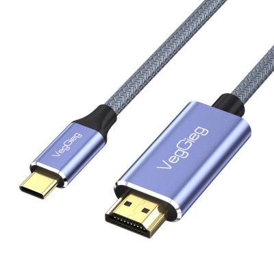 VegGieg 4K/60Hz Type-C 3.1 to HDMI 2.0 Dönüştürücü Kablo 2 Metre - 2