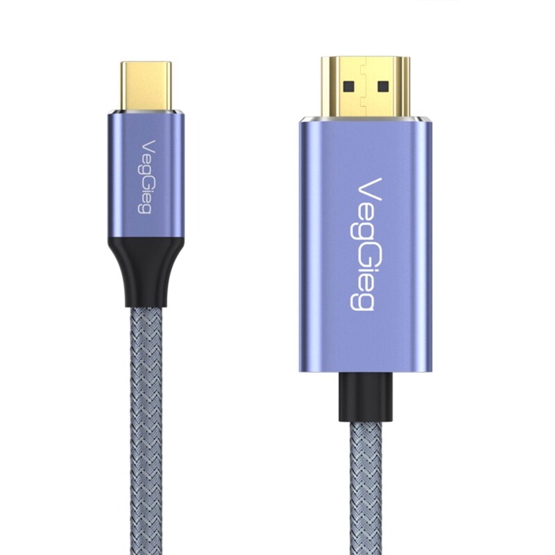 VegGieg 4K/60Hz Type-C 3.1 to HDMI 2.0 Dönüştürücü Kablo 2 Metre - 3