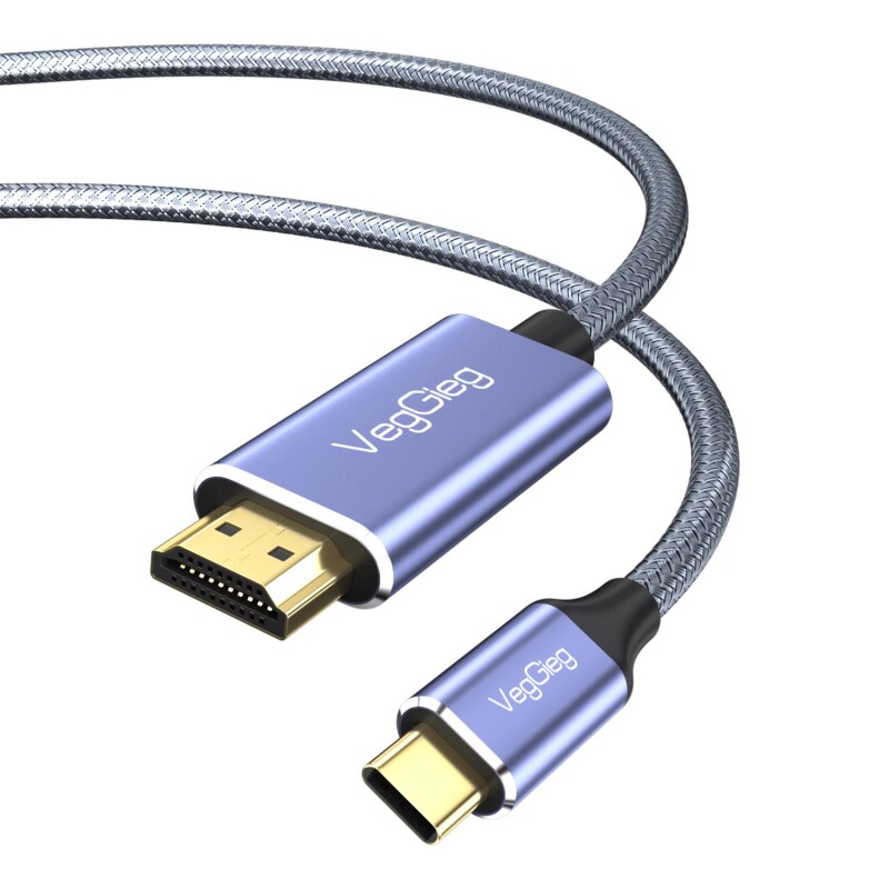 VegGieg 4K/60Hz Type-C 3.1 to HDMI 2.0 Dönüştürücü Kablo 2 Metre - 4