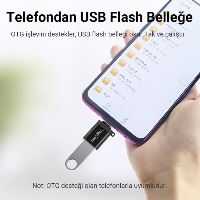 VegGieg Type-C to USB 3.0 Çevirici Dönüştürücü Adaptör - 3