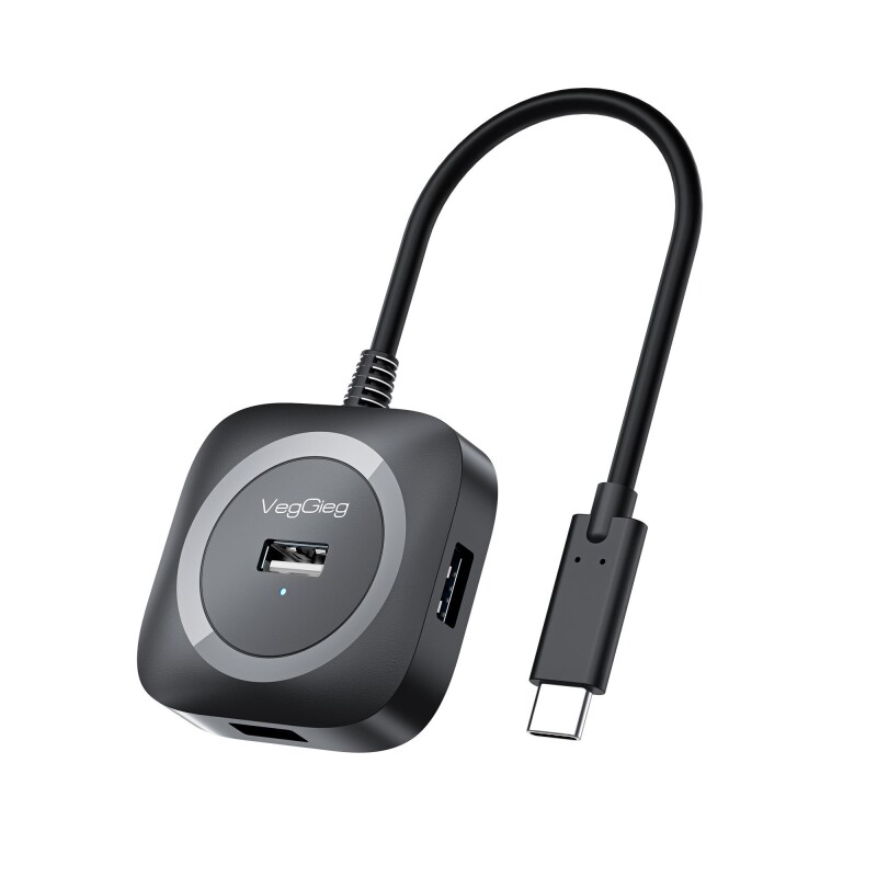 VegGieg 4 Portlu Type-C to USB 2.0 Çoklayıcı Hub - 1