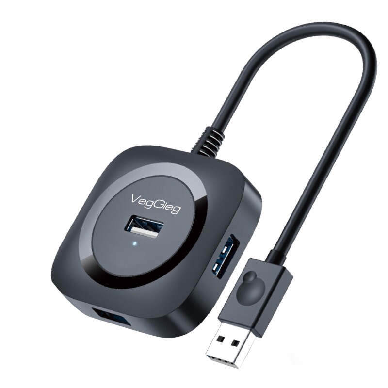 VegGieg 4 Portlu USB 2.0 Çoklayıcı Hub Siyah - 1