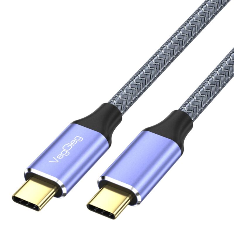 VegGieg USB 3.1 Type-C PD 100W 5A 10Gbps 4K 60Hz Çok Fonksiyonlu Kablo 2 Metre - 1