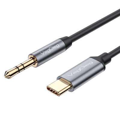 VegGieg USB Type-C to 3.5mm Aux Hi-Fi Ses Kablosu 1 Metre - 1