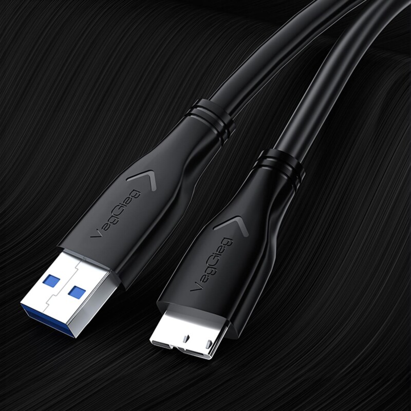 VegGieg USB 3.0 Micro B Şarj ve Data HDD Kablosu 1 Metre - 3