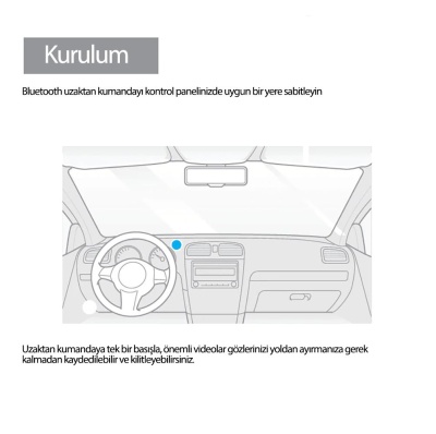 Viofo A119 / A129 / A229 / A139 / WM1 / T130 Serileri için Bluetooth Uzaktan Kumanda - 7