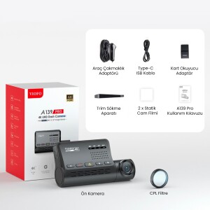 Viofo A139 Pro 4K HDR Sony Starvis 2 Sensör 5GHz WiFi GPS'li Araç Kamerası - 9