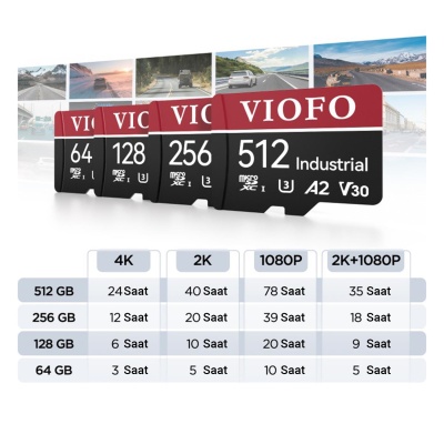 Viofo High Endurance 128GB Class 10 A2 V30 100MB/s Okuma 80MB/s Yazma Micro SD Hafıza Kartı - 5