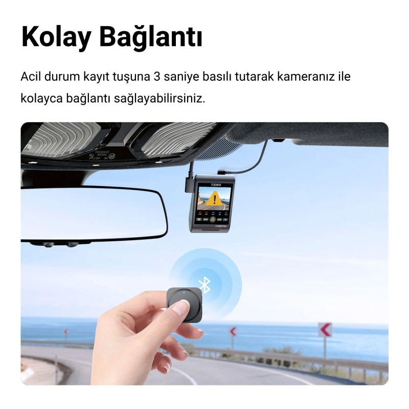 Viofo Tüm Kamera Serileri için BTR200 Kablosuz Bluetooth Uzaktan Kumanda - 2